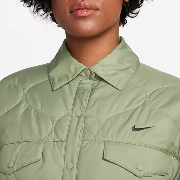 Nike Women's Olive Puffer Jacket - Picture 3 of 13
